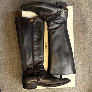 L.K. Bennett Black Leather Knee Boots